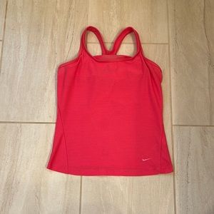 Pink perforated Nike top